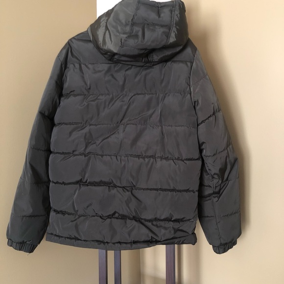 HOST PICK! H&M Men's Olive Green Puffer Coat with Hood - Picture 2 of 5
